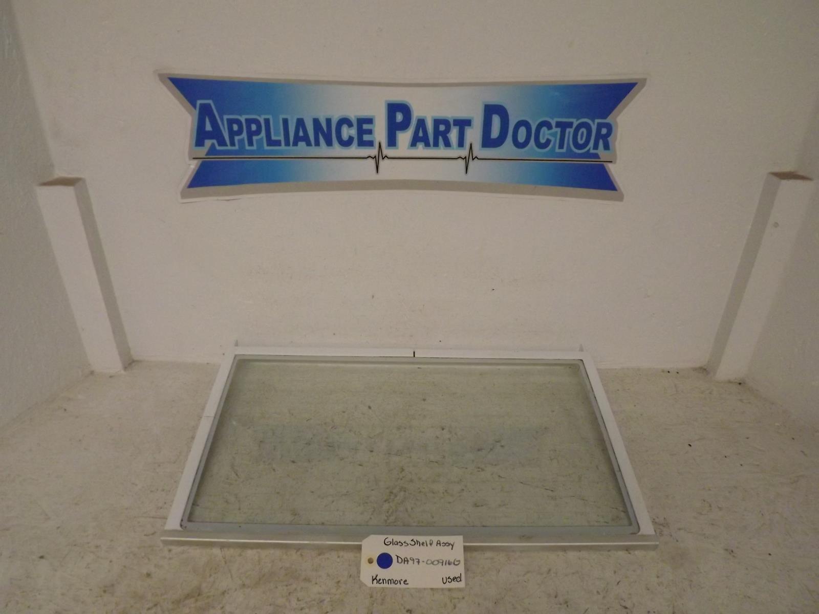 Kenmore Refrigerator DA97-00916G Glass Shelf Assy Used Kenmore Refrigerator DA97-00916G Glass Shelf Assy Used